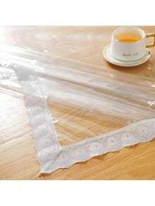 EstiloMantel De Transparente Protector De Mesa Impermeable/A Prueba De Aceite Mantel De PláStico Rectangular Transparente Adecuado Para Interior Y Exterior(Transparente -Lace,150 X 230 Cm)VersióN Mejorada - 230 x 150 cm (rectángulo) - Ver 5