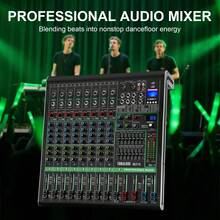 Audio Mixer 10 Channel Professional Sound Mixer Console With 99 DSP Effects + Dual 7-Band EQ, Mixing Board DJ Mixer W/USB, 48V Power Supply, PAD Button For Recording Karaoke PA Drum Live Music - View 2