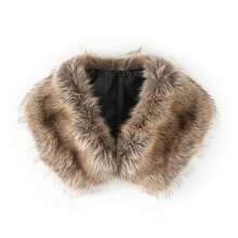 Fur Collar Scarf For Women Faux Fur Scarves Neck Shrug For Fall Winter Coat Dress,LugoCollections11-Beige - LugoCollections11-Màu be - Xem 1