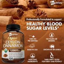 Ceylon Cinnamon Capsules - 1200 Mg Per Serving - Helps Balance Blood Sugar Levels, Rich In Powerful Antioxidants, And Helps Improve Blood Circulation - 120 Capsules - 1 chai - Xem 9