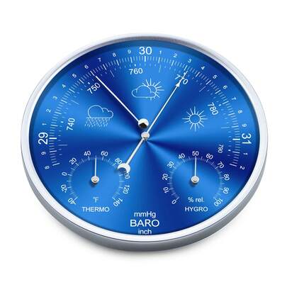 Termómetro, higrómetro y barómetro inalámbricos 3 en 1 con pantalla HD, sensor de temperatura y humedad interior/exterior, edición Celsius para el hogar