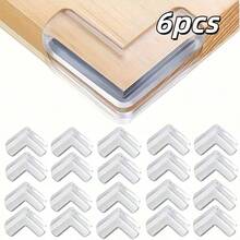 2/4/6/16个装硅胶家具边角保护垫，透明软质保护套，桌面边角缓冲垫，最佳透明桌角保护垫，保护家具和橱柜免受尖锐边缘损伤 - 無色 - 查看 12