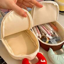 1个 - 可爱卡通原创抽绳铅笔盒，1个 - 可爱卡通原创手提铅笔盒，多功能大容量铅笔盒，便携式手提铅笔盒，文具，包