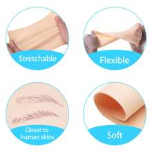 5pcs Blank Tattoo Practice Skin, Double-Sided Tattoo Practice Skin, Microblading Practice Skin - Multicolor - View 7