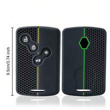 Silicone Car Key Cover Case For Renault Duster Kaptur Clio Captur Logan Megane 2 3 Laguna Fluence Zoe Koleos Scenic - Type a - View 5