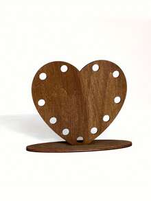 1 Stück Herz-förmiger Holz-Geldhalter mit 11 Löchern, geeignet für Valentinstag, Hochzeit, Geburtstags-/Feiertagsgeschenke, Holz-Geldklammern, Tischdekoration - Verschiedenfarbig - Übersicht 4