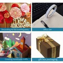 4 Stücke doppelseitiges Klebeband, Doppelklebeband in verschiedenen Größen, geeignet für Kunstwerke, DIY-Alben, Geschenkverpackung, Papierrücken, Büro & Schule, Partys, Kartenherstellung usw. Eine Formveränderung während des Transports ist normal und unvermeidbar, beeinträchtigt aber den normalen Gebrauch nicht.