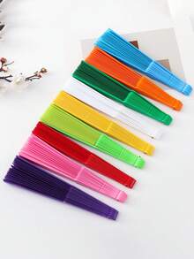 Flat Hand Fan, Modern Foldable Fan, Suitable For Home Use - White - View 6