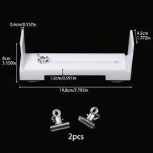 1 pieza Herramienta de telar de trenzado con 2 pinzas, Jig de cuerda DIY para hacer pulseras y collares a mano, Kit profesional de fabricación de joyas - Blanco - Ver 2