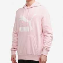 Puma Loose And Comfortable Knitted Hooded Sports Pullover Fitness Casual Sweatshirt - Pink - View 2
