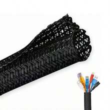 13mm Expandable Cable Sleeve, Self-Adhesive PE Fabric, Cable Management, Auto Cable Overlap, Flexible Cable Organizer, Segmented Cable Storage - Multicolor - View 3