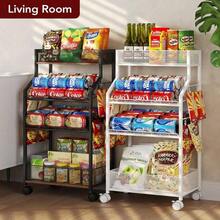 Can Organizer Pantry - Rolling Snack Cart, Multi - Layer Soda Can Organizer Pantry, Mobile Beverage Storage Rack With Wheels, Versatile Metal Shelf Kitchen And Office, Black Brown - Black Brown - View 6