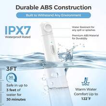 Portable Electric Bidet Sprayer - Rechargeable Handheld Postpartum & Travel Cleansing Device, 350ml Water Bottle, 2 Pressure Modes, IPX7 Waterproof, Standard Bottle Adapter, Type-C Charging, Suitable For Adult & Child Care - White - View 8