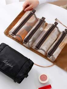 四合一可拆卸化妆包。可用于整理和收纳化妆品，包括口红、眉笔、洗漱用品、化妆刷等。大容量设计，高品质护肤品和化妆品收纳包。适合妈妈、女士、护士、女学生；是理想的节日礼物，也是化妆包、大容量化妆包、化妆袋、旅行必备品。 - 彩色 - 查看 3