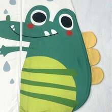 1件装轻便婴儿睡袋，可爱鳄鱼图案，适合0-9个月婴儿，春夏款 - 白色 - 查看 6