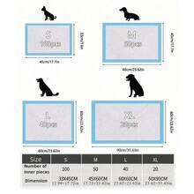 100/50/40/20 piezas Almohadillas súper absorbentes para mascotas, diseñadas para perros grandes, medianos y pequeños en entrenamiento. Súper absorbentes, a prueba de fugas, eliminan los olores, fáciles de limpiar, desechables. Adecuadas para cachorros, gatitos y perros medianos/grandes para entrenamiento en interiores y uso diario. [La cantidad varía según la especificación] - Multicolor - Ver 4