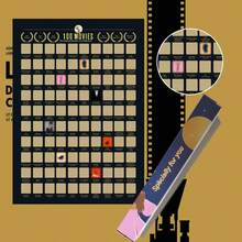 100 Movies Scratch Off Poster | Premium Bucket List - Made In USA | 16.5x23.4 Inches | Unique Gift For Men And Women Film Lovers | Movie Night Supplies And Room Decor - Black 2 - View 4