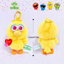 正版芝麻街毛绒玩偶钥匙扣吊坠艾尔莫红色玩偶摆件背包挂饰 - 彩色 - 查看 10