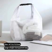 Mesh Shower Bag, Women's Waterproof Travel Cosmetic Bag, Plastic Makeup Bag With Strap And Handle, Portable - Multicolor - View 13