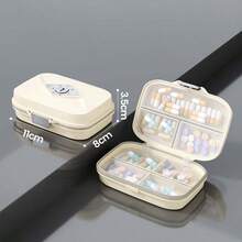 Portable Creative Travel Pill Case, Carry-On 1-Day 3-Meal 7-Day Medication Box, Moisture-Proof Double-Layer 7-Compartment Pill Organizer - Multicolor - View 15