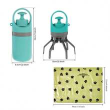 1个宠物便携式粪便铲 - 含1卷垃圾袋，带垃圾袋分配器，适合户外使用，非接触式宠物粪便清洁器，可挂在牵引绳或背心上，遛狗必备 - 彩色 - 查看 12