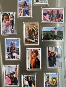 1pc Customized Magnetic Photo Frame, Acrylic Magnetic Photo Frame, Personalized Gift For Family And Friends, Home Decor, Souvenir, Mother's Day Gift, Wedding Essential