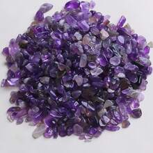 0.5-1.2厘米/0.19-0.47英寸天然紫水晶碎石（无孔） - DIY盆栽填充物，小型鱼缸装饰石 - 紫色 - 查看 4