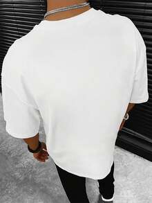 Men's Short-Sleeved Crew Neck T-Shirt. Casual Style With Modern And Comfortable Prints. For Men And Women, Couple Style, Short-Sleeved T-Shirt With  2Z Print - 杏色 - 查看 2