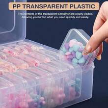 1 szt. 28/30/45/56 kratka 3-warstwowa przezroczysta plastikowa skrzynka na biżuterię, pudełko do przechowywania koralików, wielofunkcyjny organizer na biurko, prezent na Boże Narodzenie i Halloween, pudełko na biżuterię, pudełko na naszyjniki, pierścionki, bransoletki (dla kobiet) - Przezroczysty - Zobacz 1