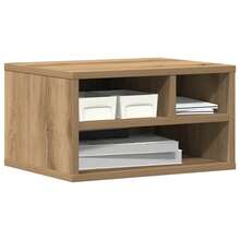 vidaXL Suporte d'imprimante Chêne artesanal 40 x 32 x 22,5 cm - Castanho - Ver 3