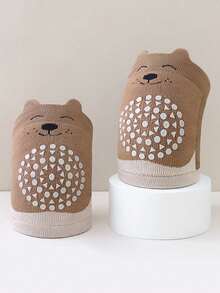 5/3双装加厚针织防滑爬行护膝，恐龙和大象图案，适合婴幼儿，爬行和走路时防摔。 - 彩色 - 查看 11