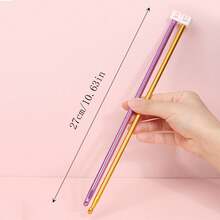 Bộ 11 món móc len nhiều màu sắc, kim móc 2mm-8mm, bộ kim móc Tunisian , bộ dụng cụ móc len nhôm nhiều màu, phù hợp cho người mới bắt đầu, kim đan 27cm, kim móc len, dụng cụ đan DIY, màu ngẫu nhiên - Nhiều màu - Xem 3