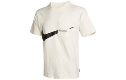  Nike Sportswear Swoosh Pocket Letter Print Crew Neck Short Sleeve T-Shirt
