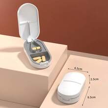 4-In-1 Multi-Function Pill Grinder And Separator Set - Includes Grinder And Storage Box - Portable Mini Pill Box, Suitable For Tablets/Capsules, Can Break Tablets In Half And Grind Into Powder - Great For Pets And Home Use - Convenient Portable Pill Grinder - Multicolor - View 10