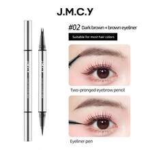 J.M.C.Y 防水、防汗、持久眉笔，打造自然野性眉形，兼具眼线和发际线功能 - DARK BROWN (EYEBROW PENCIL)+ BROWN (EYELINER) - 查看 9