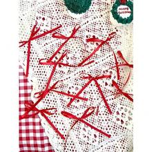 10pcs Bow Knot Cake Decorations DIY Supplies Birthday Anniversary Wedding Holiday Decor Party Favor - Đỏ - Xem 4