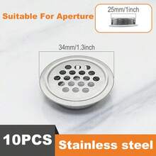 10PCS Wardrobe Honeycomb Air Vent, Stainless Steel & Insect Proof - Easy Installation For Closet Systems(White/Black/Gold/Silver) - Multicolor - View 11