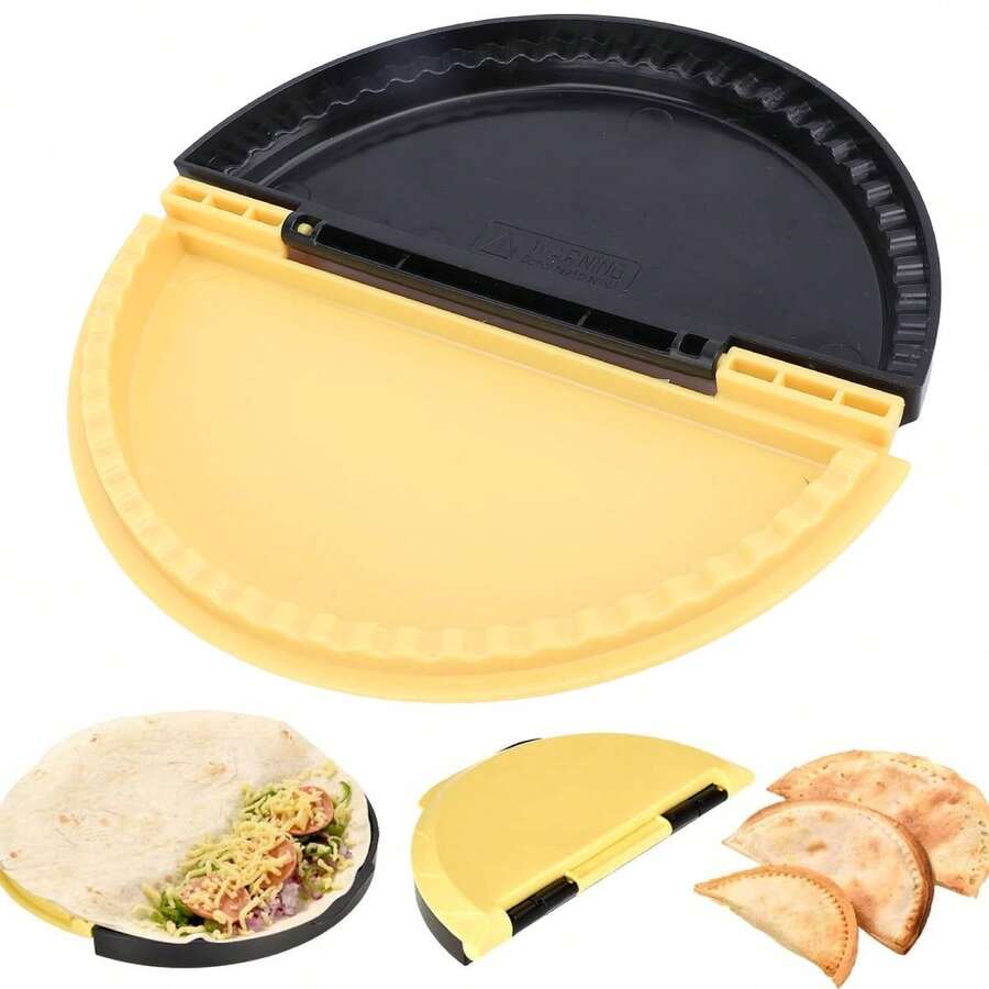 Sellador de tortillas de 8 pulgadas para burritos, tacos, quesadillas, albóndigas, calzone, sándwich - Amarillo - Ver 1