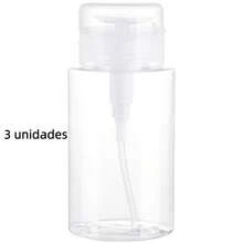 Ahania Porta Acetona 120ml Frasco Transparente Push Down Pump Removedor De Maquiagem Recarregável Reutilizável - Transparente - Visão 7