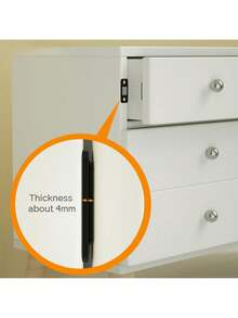 Magnetic Cabinet Door Catch, Hidden Door Closer With Screws, Suitable For Wardrobe And Cabinet Furniture Hardware - Silver - 8 Pairs - View 5