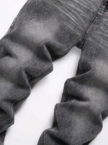 Jeans de mezclilla elásticos creativos y de moda para hombres - Gris - Ver 8