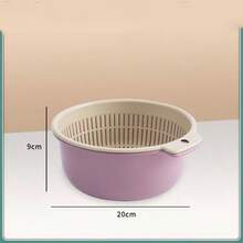 Creative Household Kitchen Supplies & Utensils, Practical Daily Necessities, Useful Gadgets, Vegetable & Fruit Drainer - Multicolor - View 9