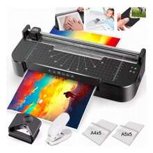 Laminadora Enmicadora Térmica Y Frio 5 En 1 Con Cortador - Negro - Ver 12