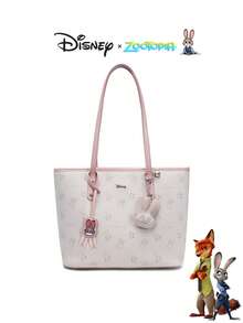 迪士尼官方授权女士商务休闲包，疯狂动物城联名款，朱迪·霍普斯简约大容量单肩包，时尚百搭，适合工作、通勤和休闲 | 复古小众设计，女士必备