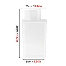 便携式鸟食储存容器 - 延长保鲜期，漏斗形分配器方便添加，适用于混合饲料 - 可储存葵花籽 | 带量杯/盖，密封鸟食储存容器