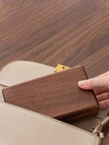 Small Wooden Jewelry Box, Vintage Delicate Walnut Wood Jewelry Case, Ideal Gift For Man Women, Protable Travel Jewelry Organizer - 小灰 - 查看 7