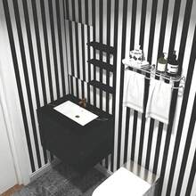 1 Roll Black & White Striped Removable Vinyl Wallpaper, Suitable For Kitchen Countertops, Furniture Renovation, Bedroom, Dorm, Home Decor, DIY Easy Installation, Peel And Stick Wallpaper, Size: 17.7" X 196.8"/118.1", Wall Paper, Room Decor, Wall Decor, Living Room Decor - Black and White - View 1