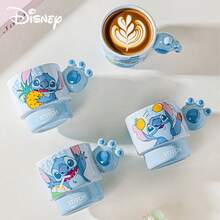 Disney Official Authentic Stitch Handle, Fun Cup, Cute Ceramic Water Cup, High Beauty Breakfast Milk Cup Gift - Multicolor - View 10