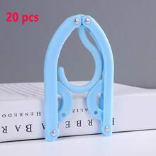 20 Pcs/10 Pcs/5 Pcs/1 Pc Portable Folding Travel Clothes Hanger - Space Saving Clothes Drying Rack, Multi-Color Plastic Design , Perfect For Cruise And Travel Essentials, Clothes Hanger, Clothes Drying Rack - Multicolor - View 31