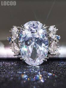 1 PC Romantic Cubic Zirconia Ring For Women For Wedding Engagement Anniversary Party Jewelry Valentine's Day Gift - 1# - View 4